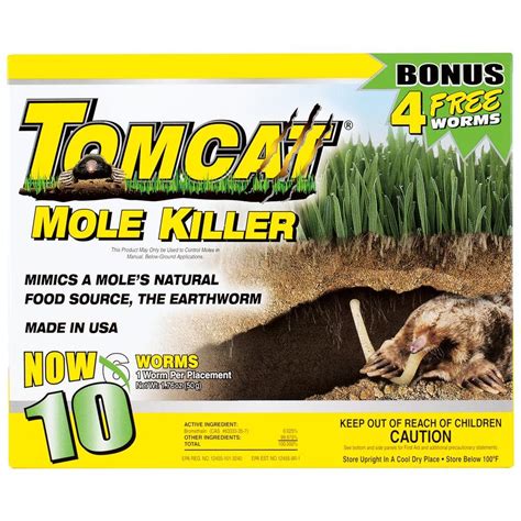 Tomcat Mole Killer Worm Bait 10 Pack 34300 The Home Depot