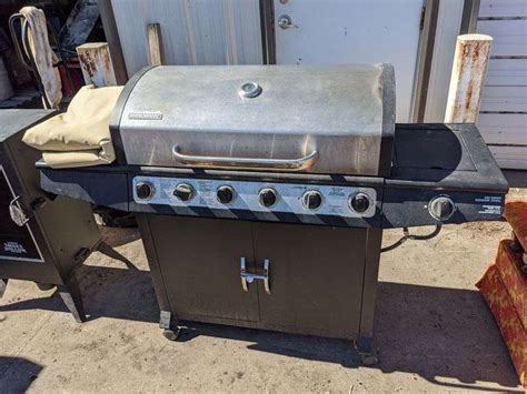 Brinkmann 6 Burner Propane Grill With Side Burner And Cover Isabell Auction