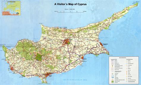The maps of cyprus website features large, high quality road maps and street maps of various districts, towns and villages in cyprus, including tourist information. Cyprus Visitors Map - Cyprus • mappery