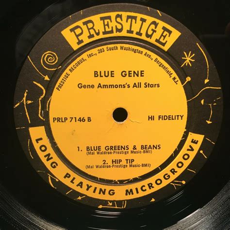 Gene Ammons Blue Gene 1958 1st Pressing Prestige