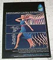 1982 Leggs Sheer Energy Pantyhose Stewardess Photo Ad