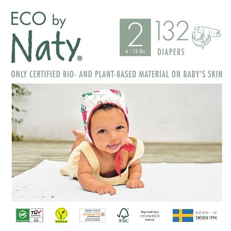 Eco By Naty Diapers For Sensitive Skin Size 2 132 Count