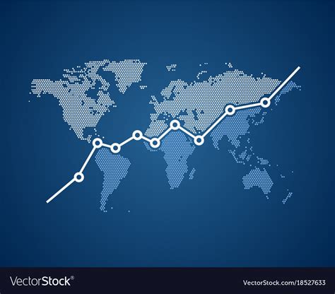Economic Growth Ascending Graph Royalty Free Vector Image