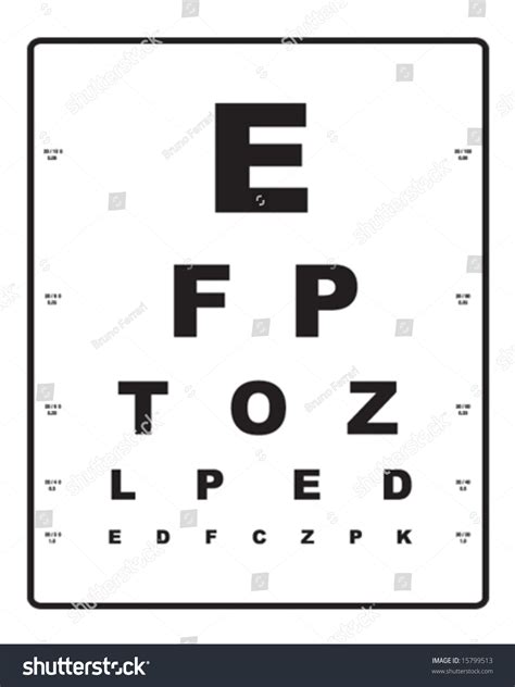 Simple Eye Exam Chart Vector 15799513 Shutterstock