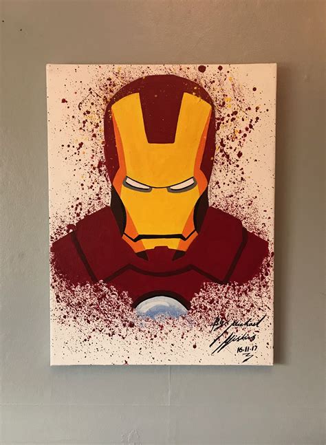 Ironman Canvas Marvel Paintings Op Painting Nature Art Painting