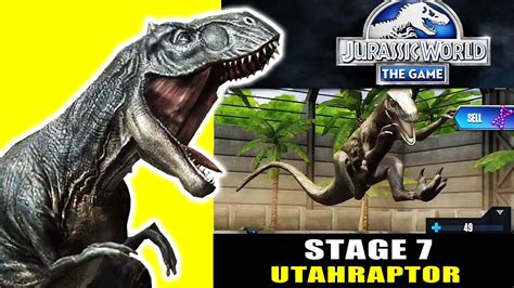 Jurassic World The Game Stage 7 Utahraptor Dinosaur Iphone Gameplay Youtube