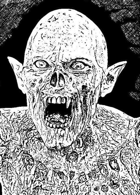 unique coloring book color  horrific monsters  zombies digitally rendered images