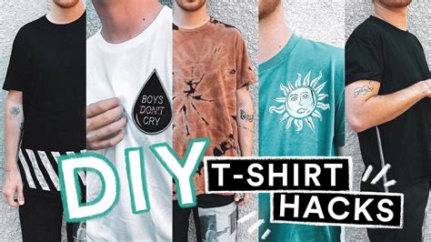 5 Diy T Shirt Hacks 👕transform Your Old Shirts No Sew Super Easy