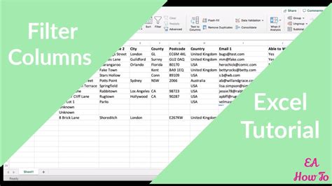 Simple Way To Filter Columns In Excel Executive Assistant How To