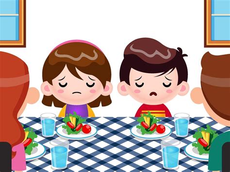 los niños de dibujos animados no quieren comer verduras Vector en Vecteezy