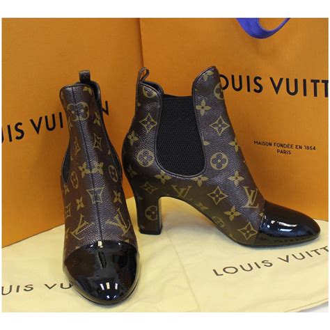 Louis Vuitton Monogram Canvas Revival Ankle Boots Size 37 Us