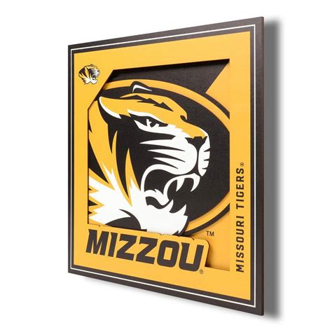 Youthefan Ncaa Missouri Tigers 3d Logo Series Wall Art 12x12 1902472