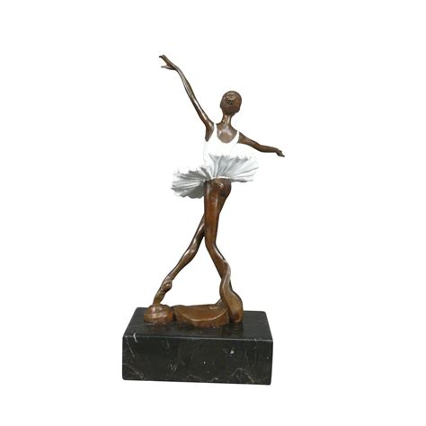 Scultura In Bronzo Di Una Giovane Ballerina Statua