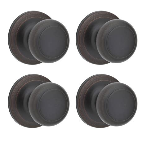 Kwikset Cove Venetian Bronze Passage Door Knob 4 Pack 200cv 11p 6al