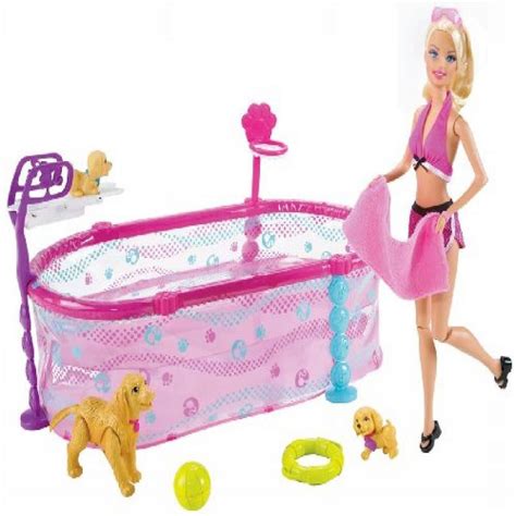 Barbie Mattel Barbie Puppy Swim School With Pool Walmart