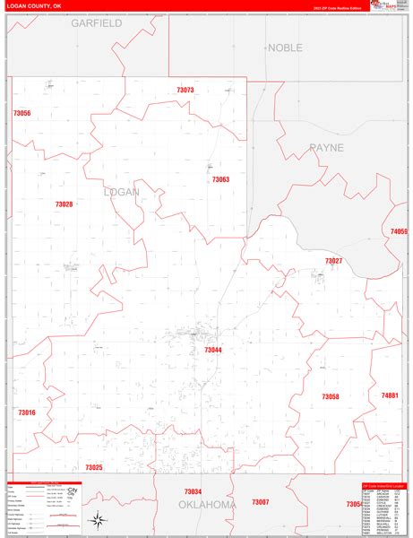 Wall Maps Of Logan County Oklahoma