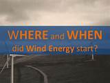 The History Of Wind Power Pictures
