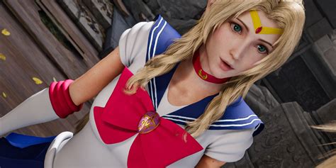 Final Fantasy 7 Remake Mod Gives Aerith An Eye Catching Sailor Moon Outfit