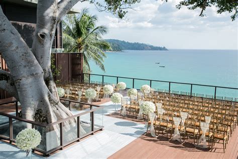 A beach wedding in phuket with an arch, chairs, p.a. Phuket Wedding Venue | Pullman Phuket Arcadia Naithon Beach