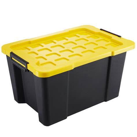 Storage bin is a heavy duty storage container used for storing and transporting items. Montgomery 60L Heavy Duty Storage Container | Bunnings Warehouse