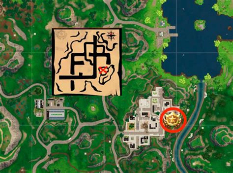 Fortnite Pleasant Park Treasure Map Where To Find The Week 7 Battle