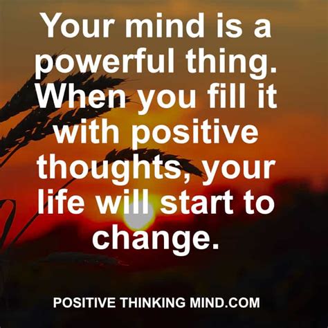 150 Positive Thinking Quotes Helping You Think Positive Positive Thinking Mind