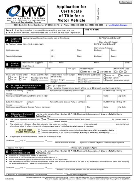 Montana Title Application Fill Out And Sign Online Dochub