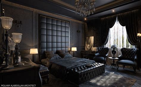 A matching black bedroom set, with a bed frame, nightstands and a dresser, can look stunning. Black Opal | Luxurious bedrooms, Black bedroom design ...