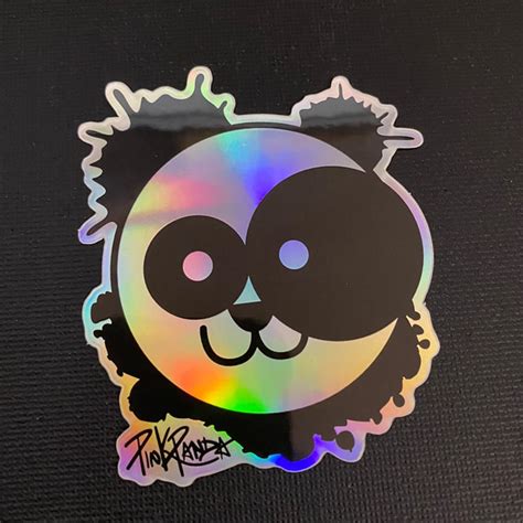 Shiny Pink Panda Sticker The Art Of Pink Panda