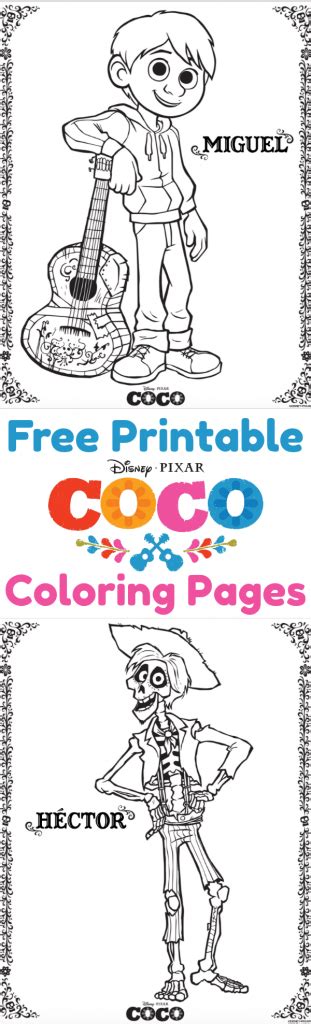 Free Printable Coco Coloring Pages Activity Pages And Movie Review