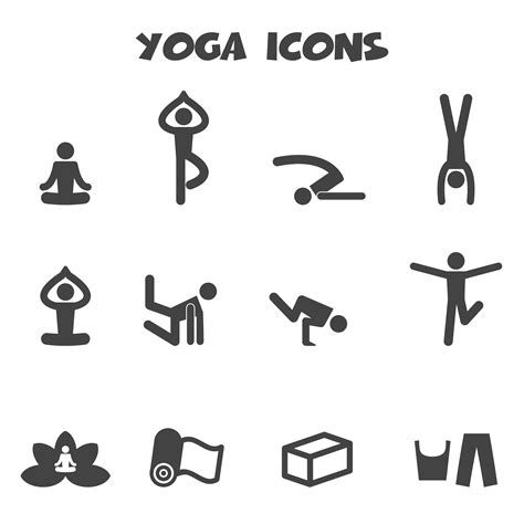 Yoga Icons Symbol 673112 Vector Art At Vecteezy