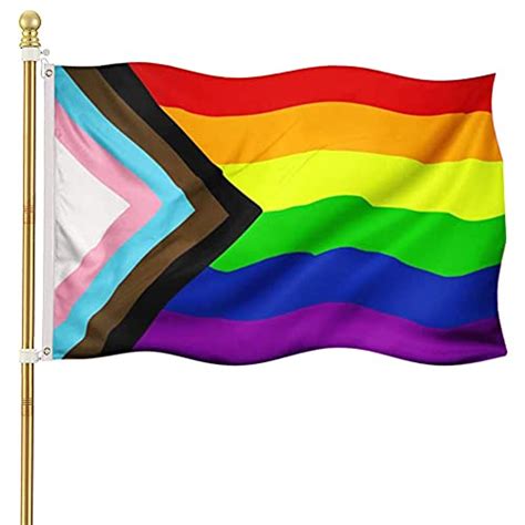 Progress Pride Rainbow Flag 3x5 Outdoor All Inclusive Pride 100d