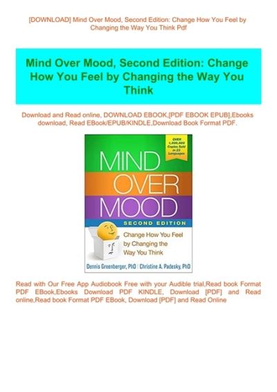 Download Mind Over Mood Second Edition Change How You Feel By