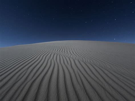 Download Wallpaper 1600x1200 Desert Sand Night Starry