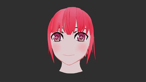 Anime Girl Head 3d Model By Liormax Liorvisbal 42b3e66 Sketchfab