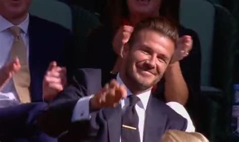 David Beckham Catches The Ball At Wimbledon 2015 Mirror Online