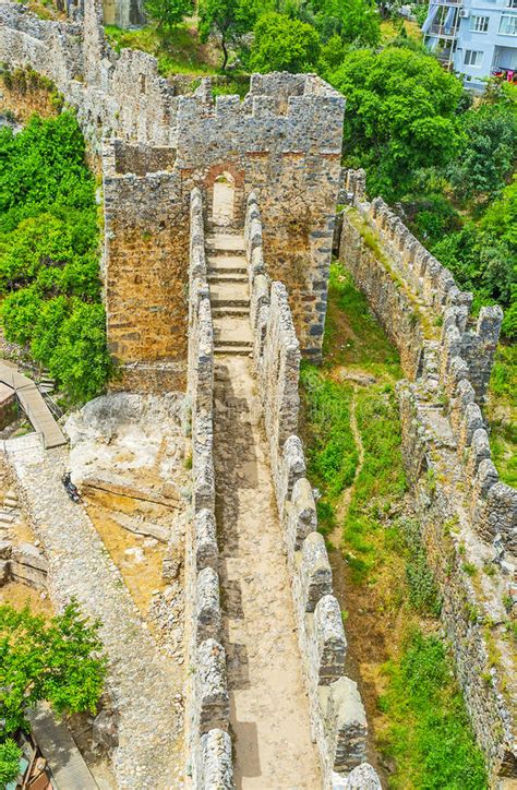 Aerial View Of Alanya Fortress Stock Image Image Of Edifice Ottoman