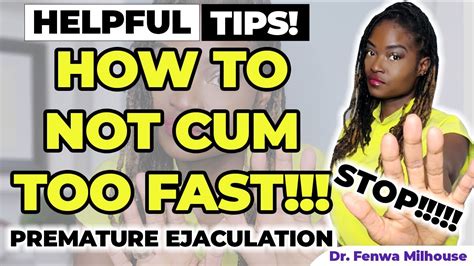 How To Not Cum Too Fast Premature Ejaculation Dr Milhouse Youtube