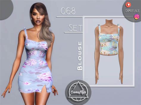 The Sims 4 Set 068 Blouse By Camuflaje Best Sims Mods
