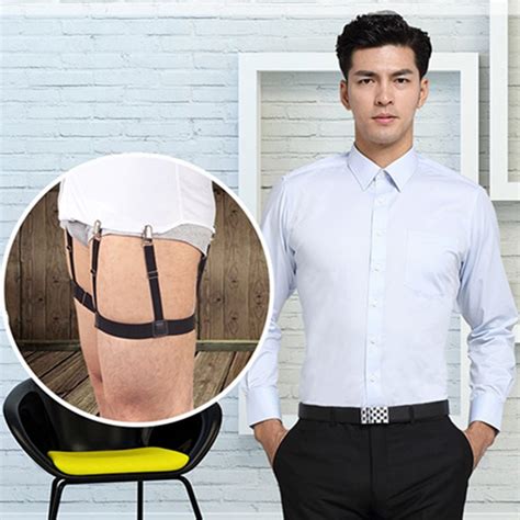 Unisex Mens Shirt Stays Garters Suspenders Braces For Shirts Gentleman