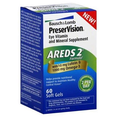 Baush Lomb Preservision Areds Formula Eye Vitamin Mineral Supplement Count Kroger