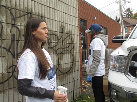 The Opp And Georgian Students Partner To Clean Up Graffiti In Orillia