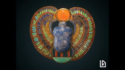 Scarab Beetle Bird Wings Tutankhamun Amulet Jewels Hanging