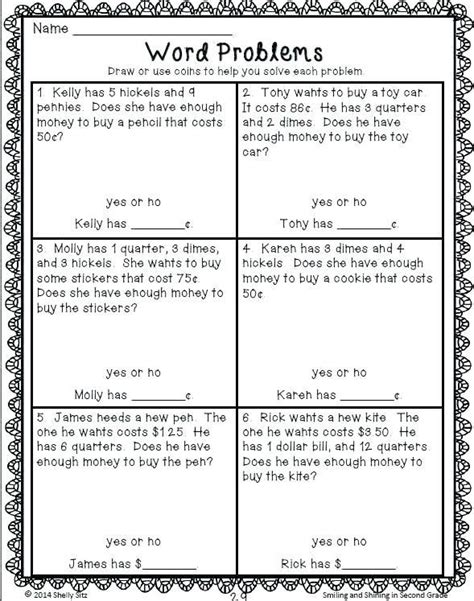 The Word Problem Worksheet For Students To Solve Their Own Problems