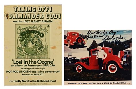 Commander Cody Poster And Hot Rod Lincoln Photo