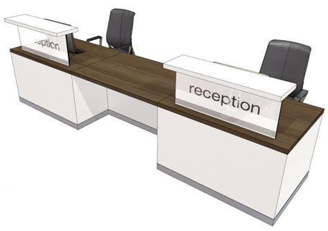 Two Person Straight Reception Desk Evo Class Office Reality