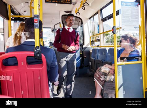 Cape Town South Africa African Myciti Bus Public Transportation Black
