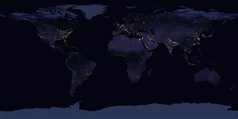 Nasas New Nighttime Map Of The Entire Earth