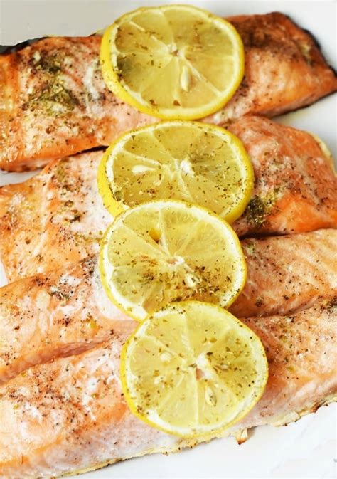 Oven Baked Lemon Herb Salmon Recipe