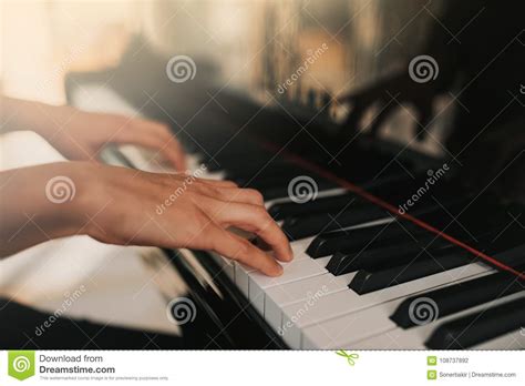 Piano Music Pianist Hands Playing Musical Instrument Grand Piano